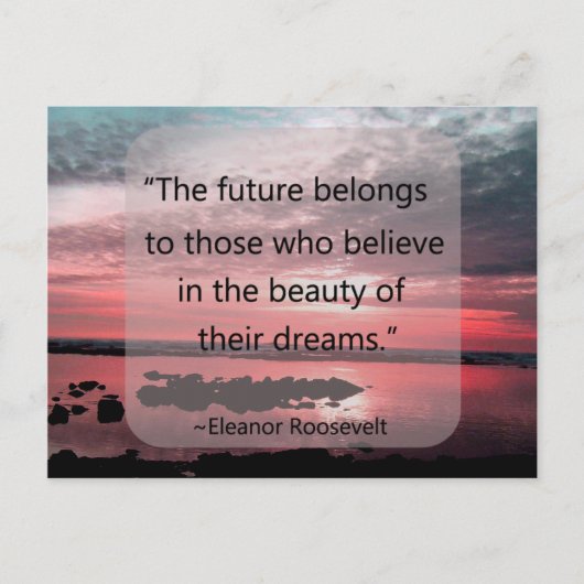 Eleanor Roosevelt Quote Postkarte (Vorderseite)