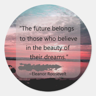 Eleanor Roosevelt Quote Runder Aufkleber