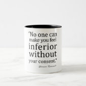 Eleanor Roosevelt Quotes Inspiration Zweifarbige Tasse (Mittel)