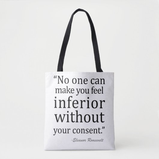 Eleanor Roosevelt-Quotes Tasche (Vorderseite)
