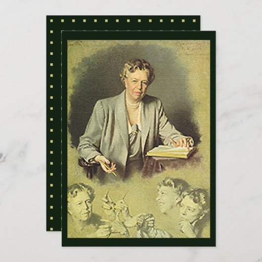 Eleanor Roosevelt White House Portrait Flat Karte (Vorne/Hinten)