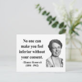 Eleanor Roosevelt Zitat 1b Postkarte (Stehend Vorderseite)