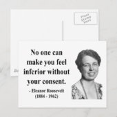 Eleanor Roosevelt Zitat 1b Postkarte (Vorne/Hinten)