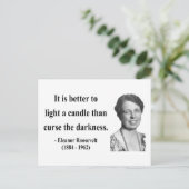 Eleanor Roosevelt Zitat 3b Postkarte (Stehend Vorderseite)