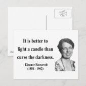 Eleanor Roosevelt Zitat 3b Postkarte (Vorne/Hinten)