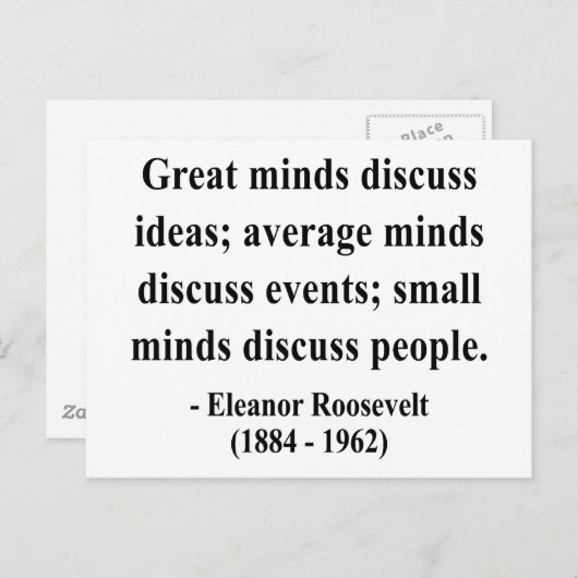 Eleanor Roosevelt Zitat 5a Postkarte (Vorne/Hinten)
