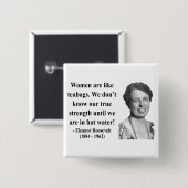 Eleanor Roosevelt Zitat 6b Button (Vorne & Hinten)