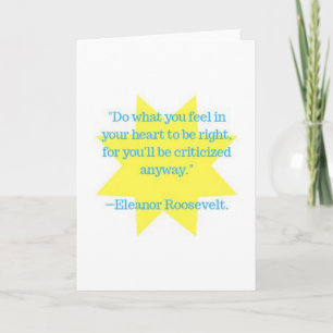Eleanor Roosevelt Zitat Karte