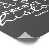 Eleanor Roosevelt Zitat-Poster über Frauen Poster (Ecke)