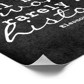 Eleanor Roosevelt Zitat-Poster über Frauen Poster (Ecke)