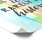 Eleanor Roosevelt Zitat über farbenfrohe Aquarellk Poster (Ecke)