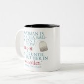 Eleanor- Rooseveltzitat Zweifarbige Tasse (Vorderseite Links)