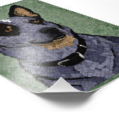 Eleanor the Blue Heeler Fotodruck (Ecke)