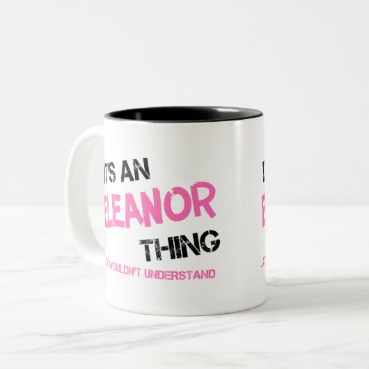 Eleanor, was man nicht verstehen würde zweifarbige tasse (Vorderseite Links)