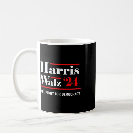 Elect Kamala Harris & Tim Walz 2024 Kaffeetasse (Links)