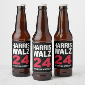 Elect Kamala Harris & Tim Walz 2024 Bierflaschenetikett (Flaschen)