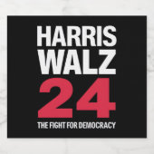 Elect Kamala Harris & Tim Walz 2024 Bierflaschenetikett (Einzelnes Label)