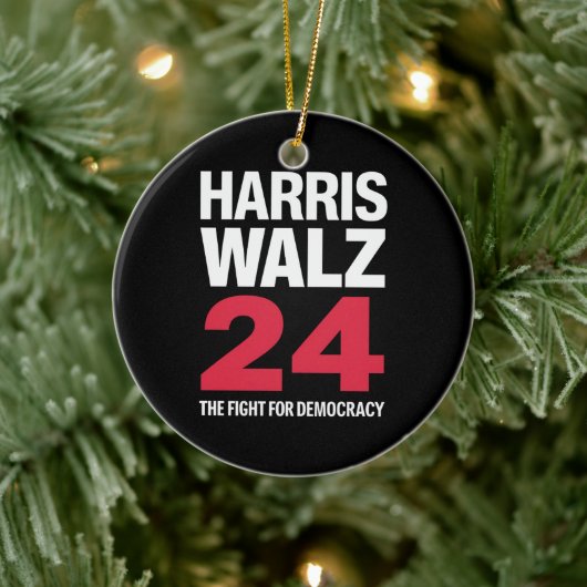 Elect Kamala Harris & Tim Walz 2024 Keramik Ornament (Baum)