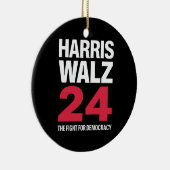 Elect Kamala Harris & Tim Walz 2024 Keramik Ornament (Rechts)