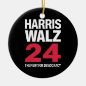 Elect Kamala Harris & Tim Walz 2024 Keramik Ornament (Vorne)