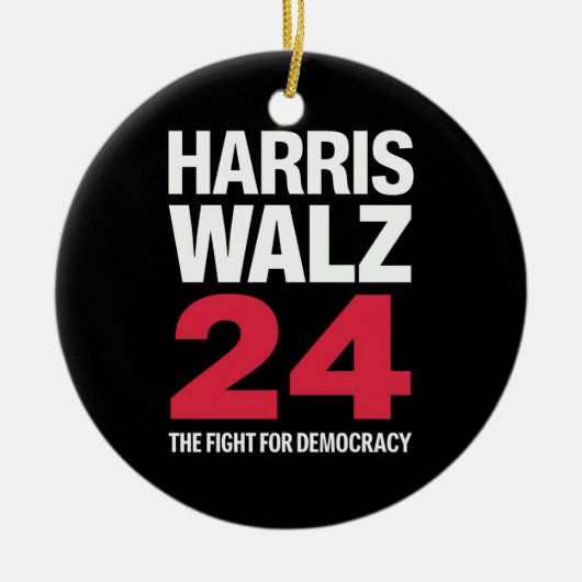 Elect Kamala Harris & Tim Walz 2024 Keramik Ornament (Vorne)