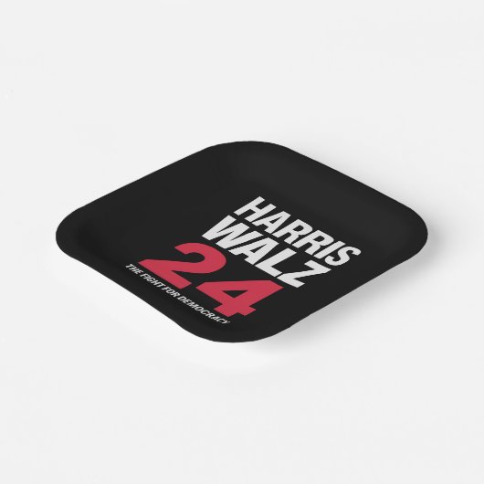 Elect Kamala Harris & Tim Walz 2024 Pappteller (Gewinkelt)