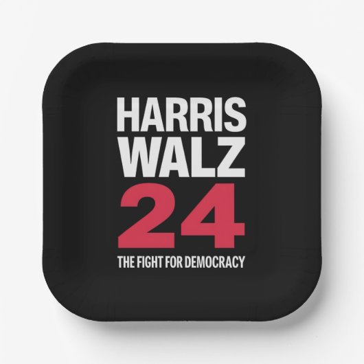 Elect Kamala Harris & Tim Walz 2024 Pappteller (Vorderseite)