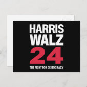 Elect Kamala Harris & Tim Walz 2024 Postkarte (Vorne/Hinten)