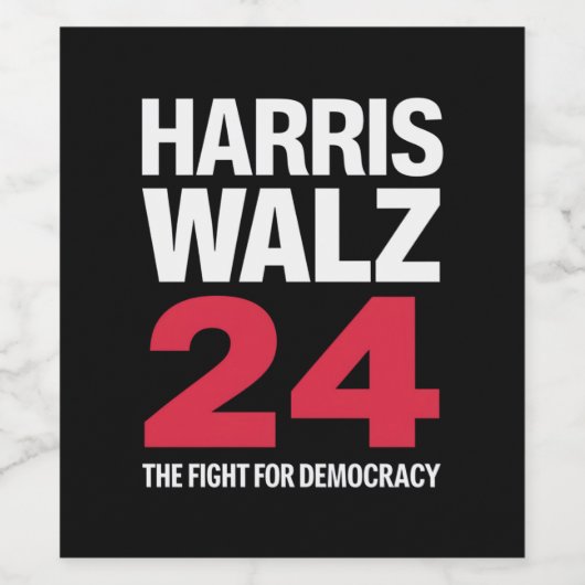 Elect Kamala Harris & Tim Walz 2024 Weinetikett (Einzelnes Label)