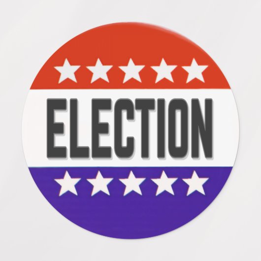 Election Button Etiketten (Design 2)
