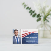 Election Campaign Photo QR Code Visitenkarte (Stehend Vorderseite)