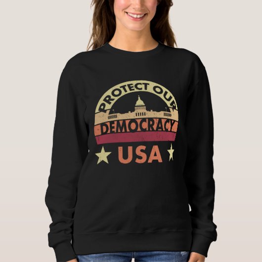 Election CyberSecurity Now Protect Our Democracy Sweatshirt (Vorderseite)