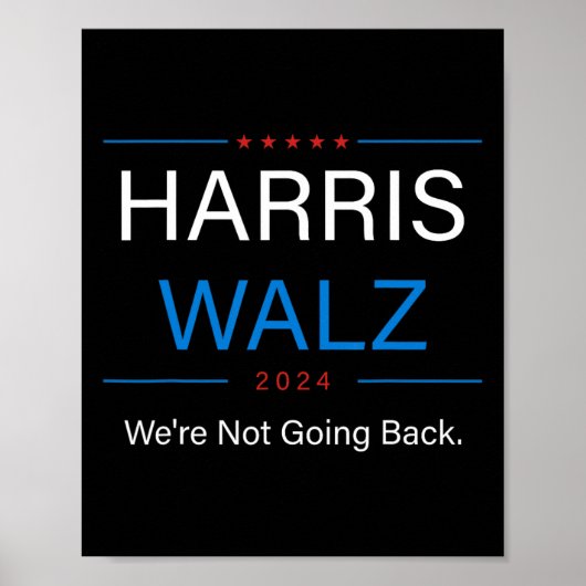 Election Kamala Harris Tim W Waltz Poster (Vorne)