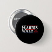 Election Kamala Harris Tim Waltz 2 Button (Vorne & Hinten)