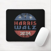 Election Kamala Harris Tim Waltz 2 Mousepad (Mit Mouse)