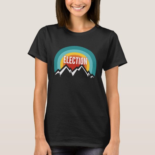 Election Vintage Retro Sunset T-Shirt (Vorderseite)