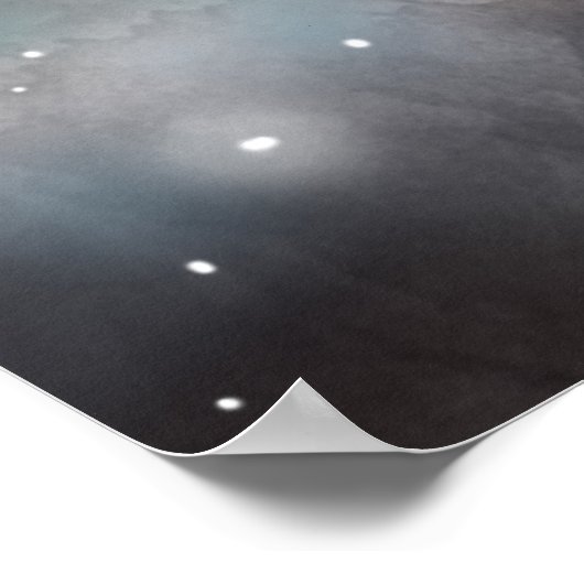 Electra Fee Fairy on Moon Fantasy Artwork Poster (Ecke)