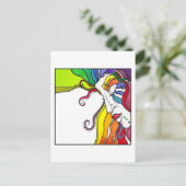 Electra Pop Art Diva Postkarte (Stehend Vorderseite)