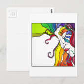 Electra Pop Art Diva Postkarte (Vorne/Hinten)