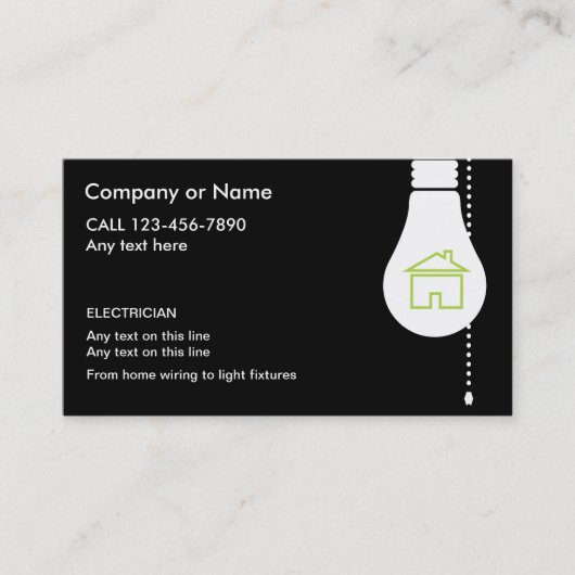 Electrian Visitenkarten Visitenkarte (Vorderseite)