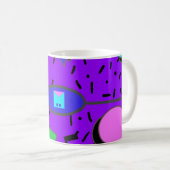 Electric 80er Memphis Abstrakt Style Retro Nahtlos Kaffeetasse (VorderseiteRechts)