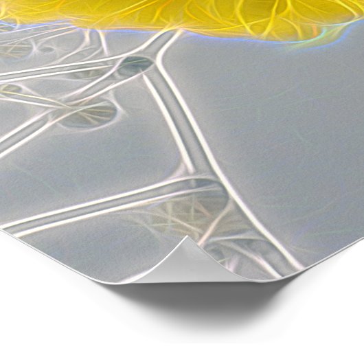 Electric Art Daisies Bouquet Poster (Ecke)