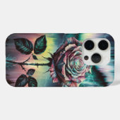 Electric Aurora Rose Northern Lights Gotische Blum Case-Mate iPhone Hülle (Rückseite (Horizontal))