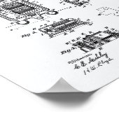 Electric Bell 1893 Patent Art - Weißbuch Poster (Ecke)