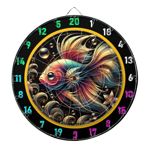 Electric Betta Burst Dartboard Fun Dartscheibe (vorne)