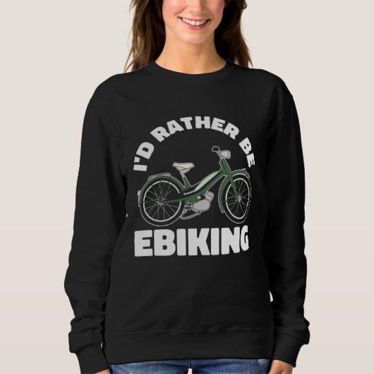 Electric Bike Battery Cyclist Cycling Bicycle Bik Sweatshirt (Vorderseite)