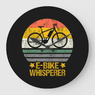 Electric Bike Bicycle Whisperer Retro Vintage Große Wanduhr