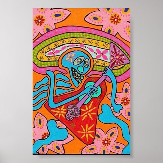 Electric Blood Rock Guitar Poster (Vorne)