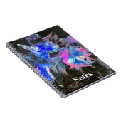 Electric Bloom Abstract Spiral-bound Notebook Notizblock (Rechte Seite)