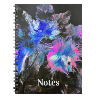 Electric Bloom Abstract Spiral-bound Notebook Notizblock